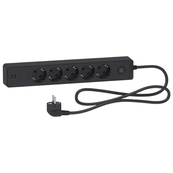 Удлинитель Schneider-Electric ST945U1B 1.5 м Антрацит photo 1