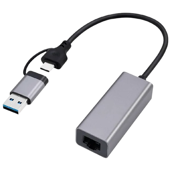 Сетевой адаптер Gembird A-USB3AC-LAN2G-01
 / Серый photo 1