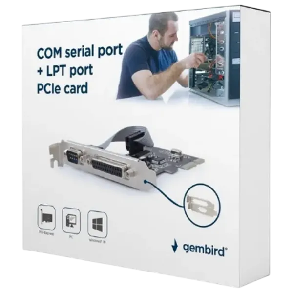 Adaptor Gembird PEX-COMLPT-01
 / Gray photo 2