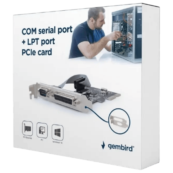 Adaptor Gembird PEX-COMLPT-01
 / Gray photo 2