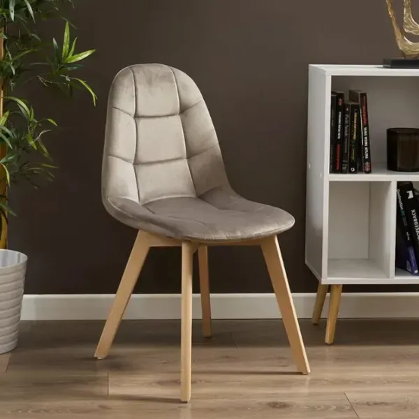 Scaun de bucătărie AG Colin Velur/ Beige Beige photo 5