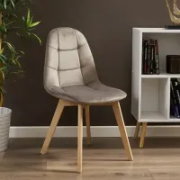 Scaun de bucătărie AG Colin Velur/ Beige Beige photo 5