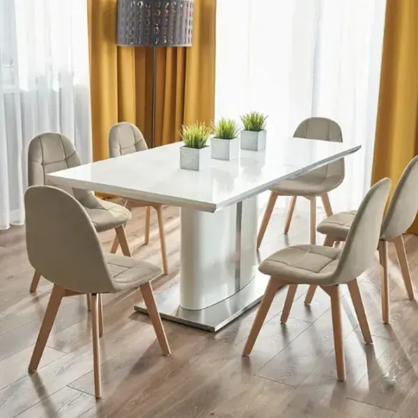 Scaun de bucătărie AG Colin Velur/ Beige Beige photo 7