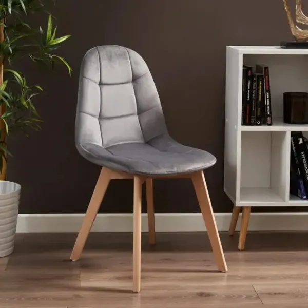 Scaun de bucătărie AG Colin Velur/ Gray Beige photo 6