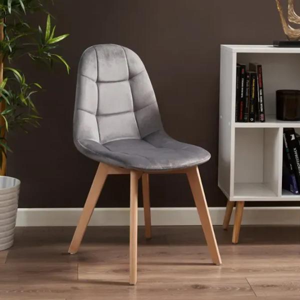 Scaun de bucătărie AG Colin Velur/ Gray Beige photo 6