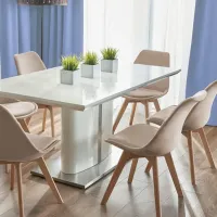 Scaun de bucătărie AG Bari Stofă/ Beige Beige photo 7