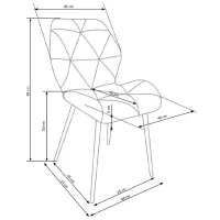 Scaun de bucătărie AG K453 Stofă/ Black Black photo 5