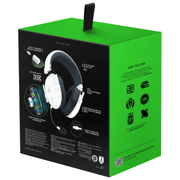 Căști Razer BlackShark V2 Black White Fără fir/ Gaming photo 11