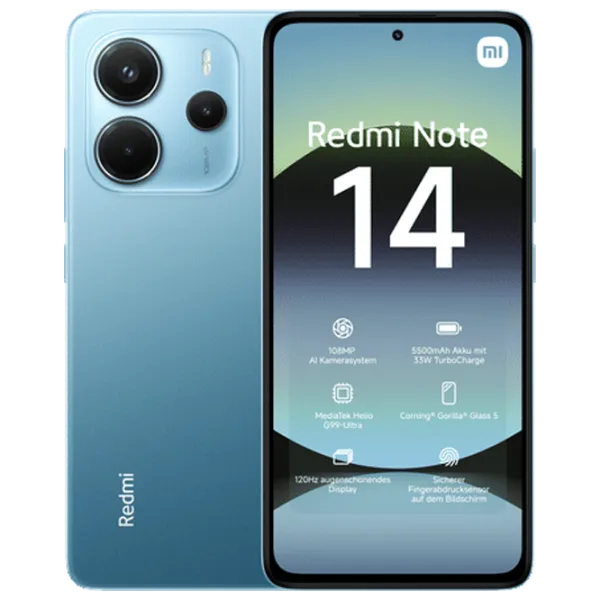 Xiaomi Redmi Note 14 4G 8 GB/ 256 GB/ Dual SIM/ Blue Ocean photo 1