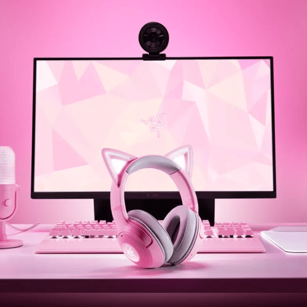 Наушники Razer Kraken Kitty Edition V2 Quartz Черный Розовый Беспроводные/ Игровой photo 8