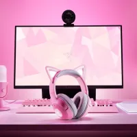 Căști Razer Kraken Kitty Edition V2 Quartz Black Pink Fără fir/ Gaming photo 8