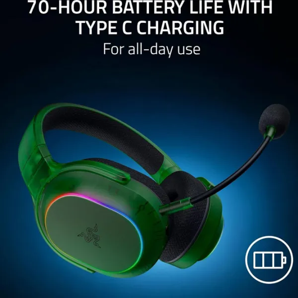 Наушники Razer Barracuda X Chroma Черный Зеленый Беспроводные/ Игровой photo 8