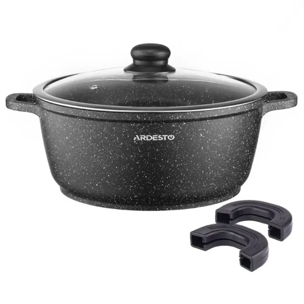 Кастрюля Ardesto Pot with lid 3.1л Алюминий / Черный photo 3