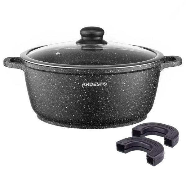 Кастрюля Ardesto Pot with lid 3.1л Алюминий / Черный photo 3