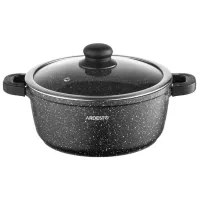 Кастрюля Ardesto Pot with lid 5л Алюминий / Черный photo 2