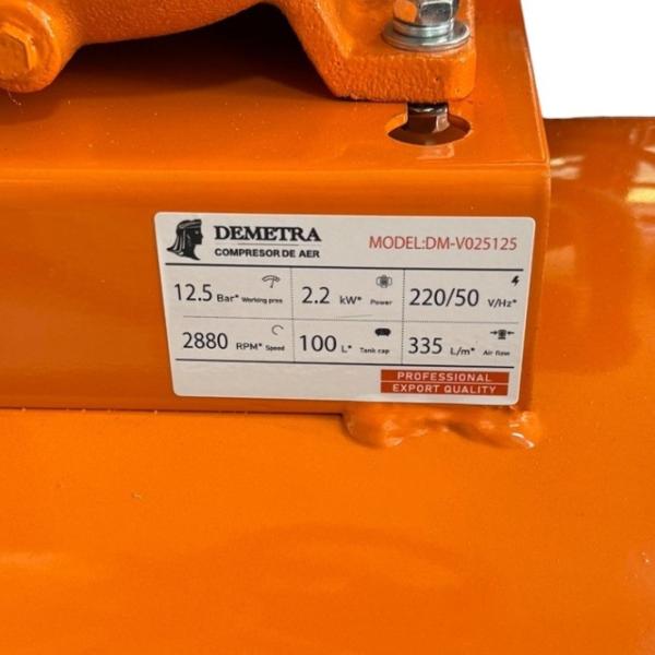 Compresor Demetra DM-V025125 / Cu piston photo 7