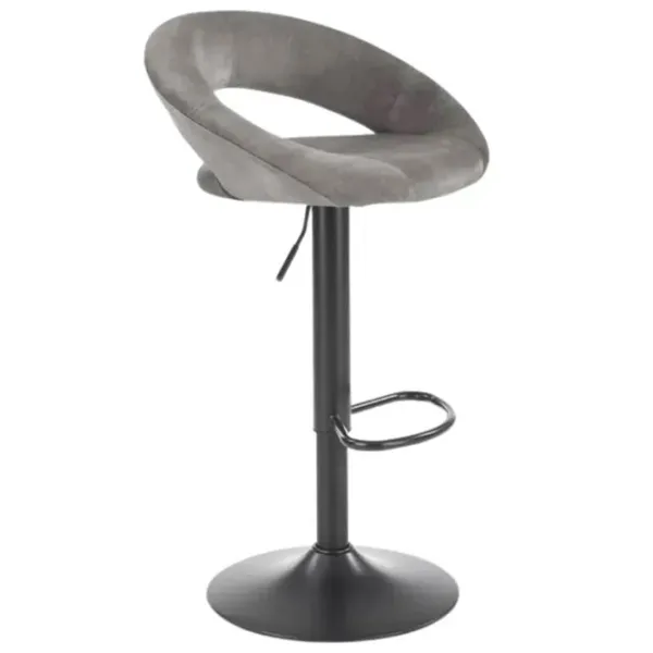 Scaun de bar AG H102 Catifea / Metal / Gray photo 1