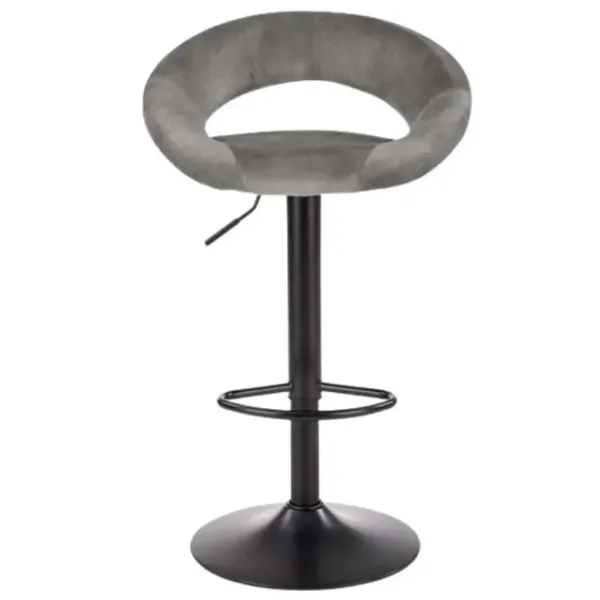 Scaun de bar AG H102 Catifea / Metal / Gray photo 3