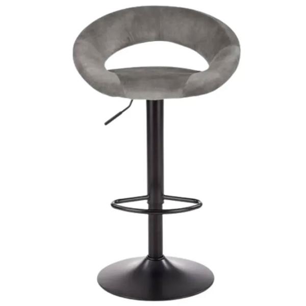 Scaun de bar AG H102 Catifea / Metal / Gray photo 3