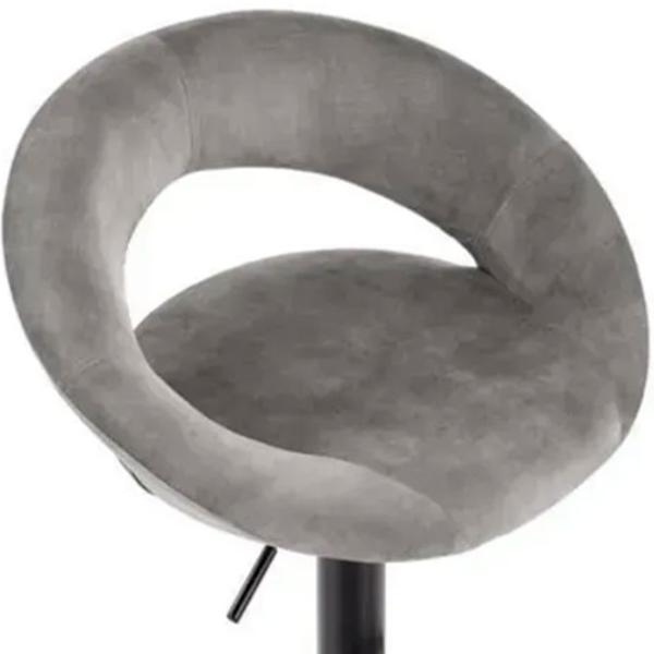 Scaun de bar AG H102 Catifea / Metal / Gray photo 5