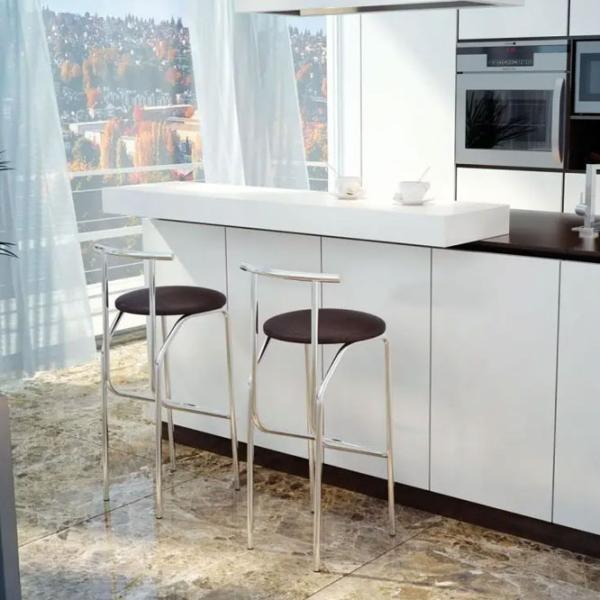Scaun de bar AG Jola V4 Piele eco / Metal / Black photo 5