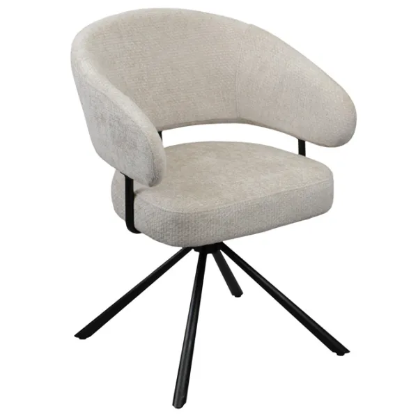 Scaun de bucătărie DecoPrim Vasco Țesătură/ Beige Black photo 1