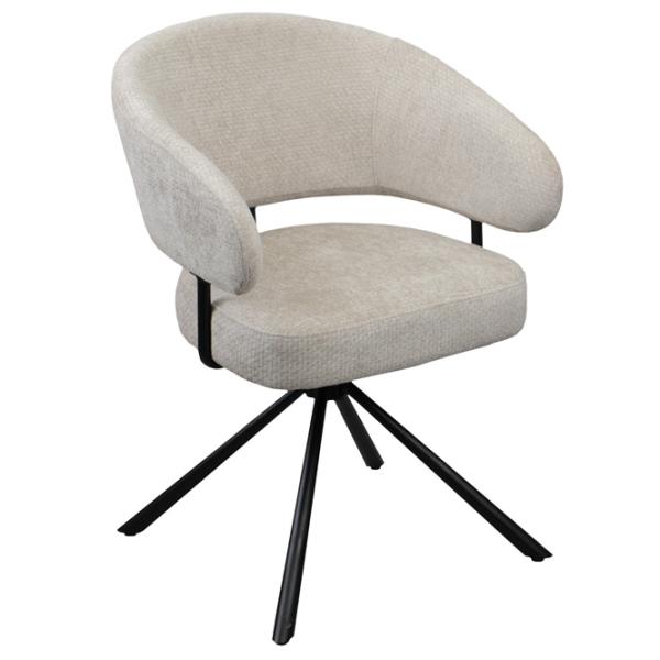Scaun de bucătărie DecoPrim Vasco Țesătură/ Beige Black photo 1