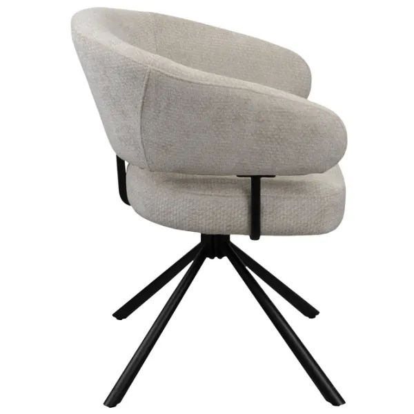 Scaun de bucătărie DecoPrim Vasco Țesătură/ Beige Black photo 2