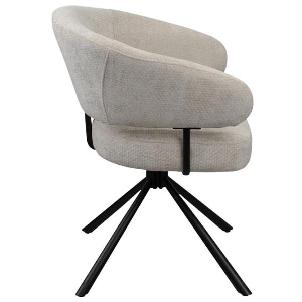 Scaun de bucătărie DecoPrim Vasco Țesătură/ Beige Black photo 2