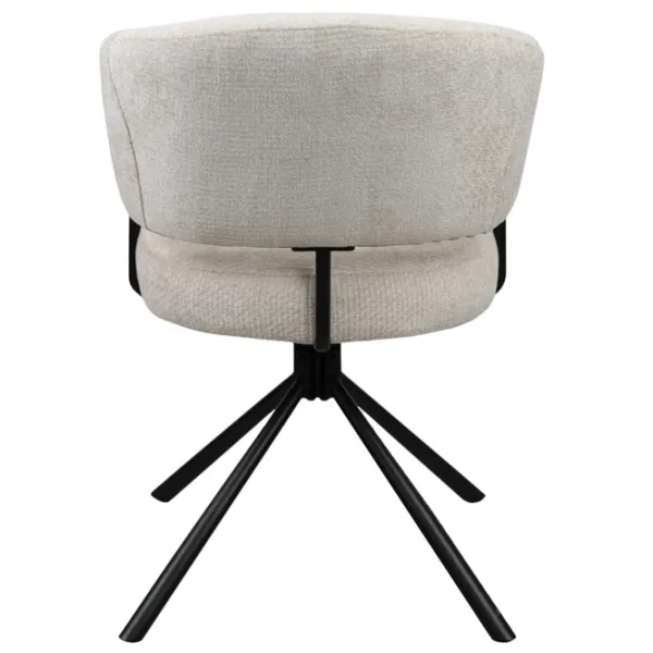 Scaun de bucătărie DecoPrim Vasco Țesătură/ Beige Black photo 3