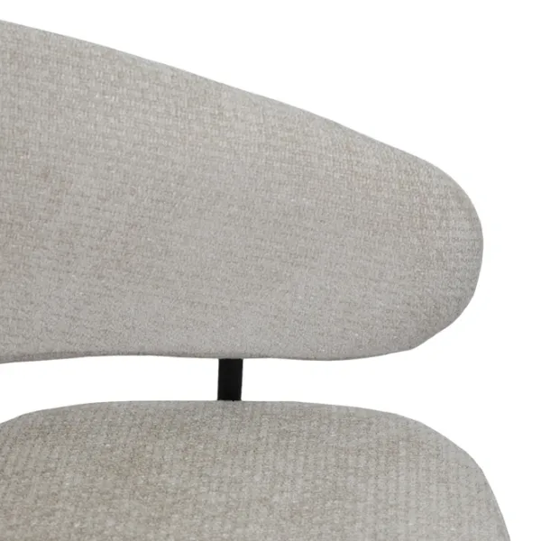 Scaun de bucătărie DecoPrim Vasco Țesătură/ Beige Black photo 5
