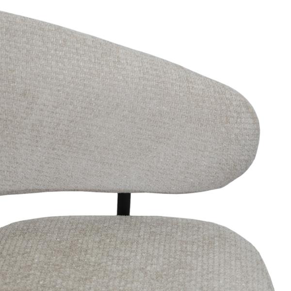Scaun de bucătărie DecoPrim Vasco Țesătură/ Beige Black photo 5