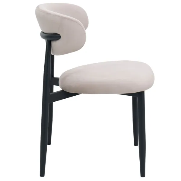 Scaun de bucătărie DecoPrim Meridian  Stofă/ Beige Black photo 3