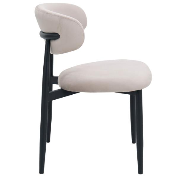 Scaun de bucătărie DecoPrim Meridian  Stofă/ Beige Black photo 3