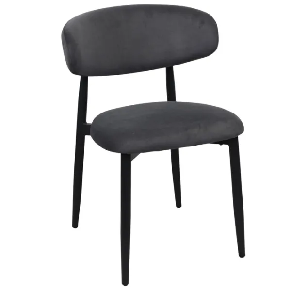 Scaun de bucătărie DecoPrim Meridian  Stofă/ Dark Gray Black photo 1