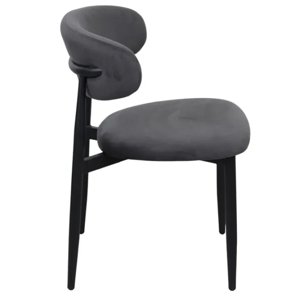 Scaun de bucătărie DecoPrim Meridian  Stofă/ Dark Gray Black photo 4