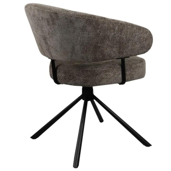 Scaun de bucătărie DecoPrim Vasco Țesătură/ Gray Black photo 3