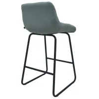 Scaun de bar DecoPrim CFS Hoker Catifea / Metal / Light Blue photo 2