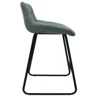 Scaun de bar DecoPrim CFS Hoker Catifea / Metal / Light Blue photo 3