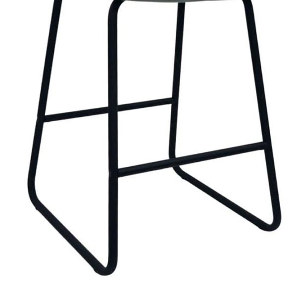Scaun de bar DecoPrim CFS Hoker Catifea / Metal / Light Blue photo 5