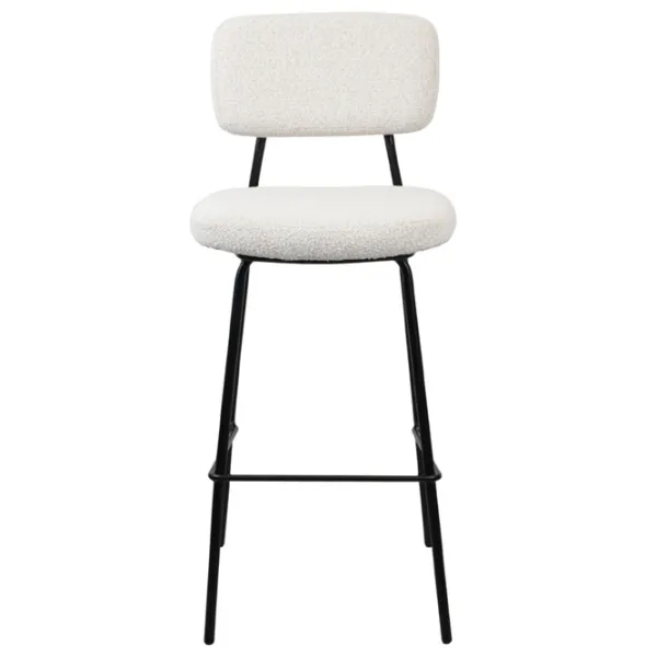 Scaun de bar DecoPrim Greg Catifea / Metal / Beige photo 2