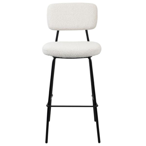 Scaun de bar DecoPrim Greg Catifea / Metal / Beige photo 2