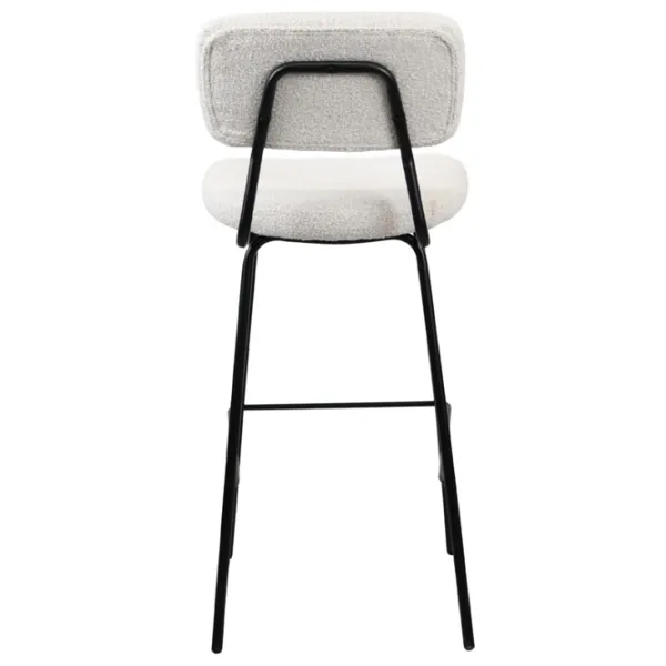 Scaun de bar DecoPrim Greg Catifea / Metal / Beige photo 5