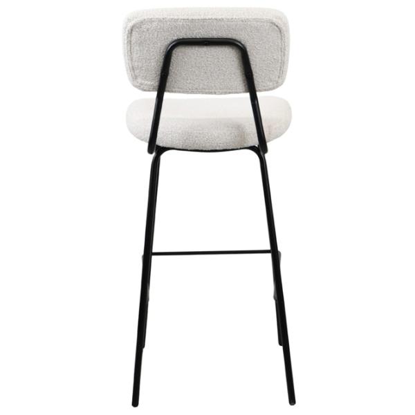 Scaun de bar DecoPrim Greg Catifea / Metal / Beige photo 5
