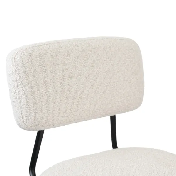 Scaun de bar DecoPrim Greg Catifea / Metal / Beige photo 6