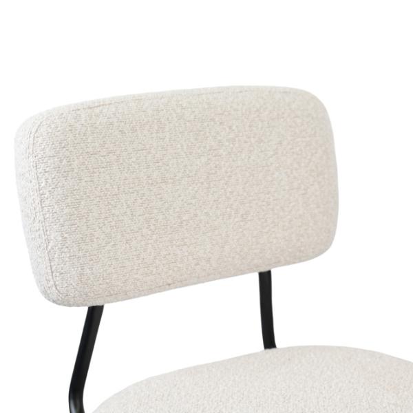 Scaun de bar DecoPrim Greg Catifea / Metal / Beige photo 6