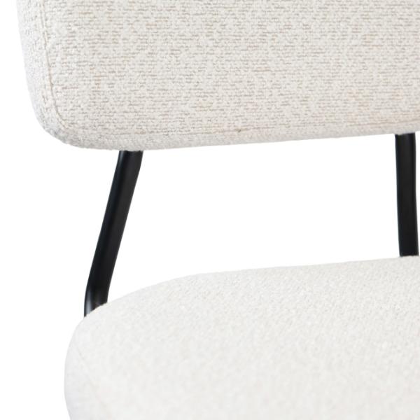 Scaun de bar DecoPrim Greg Catifea / Metal / Beige photo 7