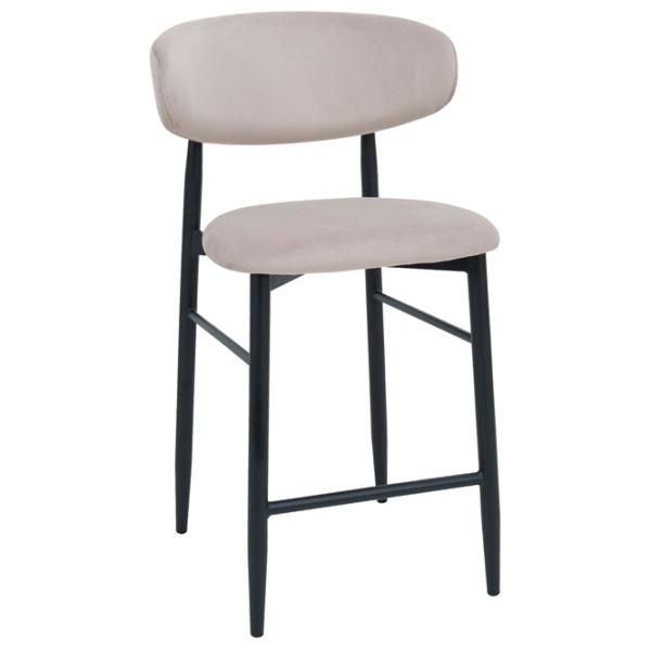 Scaun de bar DecoPrim Meridian  Textil / Metal / Beige photo 1