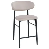 Scaun de bar DecoPrim Meridian  Textil / Metal / Beige