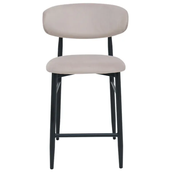 Scaun de bar DecoPrim Meridian  Textil / Metal / Beige photo 2